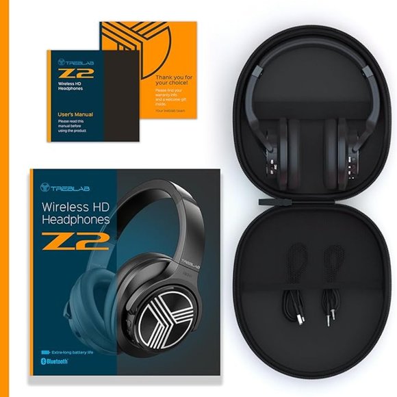 TREBLAB Z2 Wireless HD Headphones Bluetooth Active Noise Canceling - Picture 3 of 6